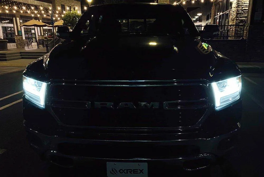 AlphaRex Projector Headlights Ram 1500 2019-2024  [Pro Series - Sequential Signal] Jet Black / Black / Chrome - Image 12