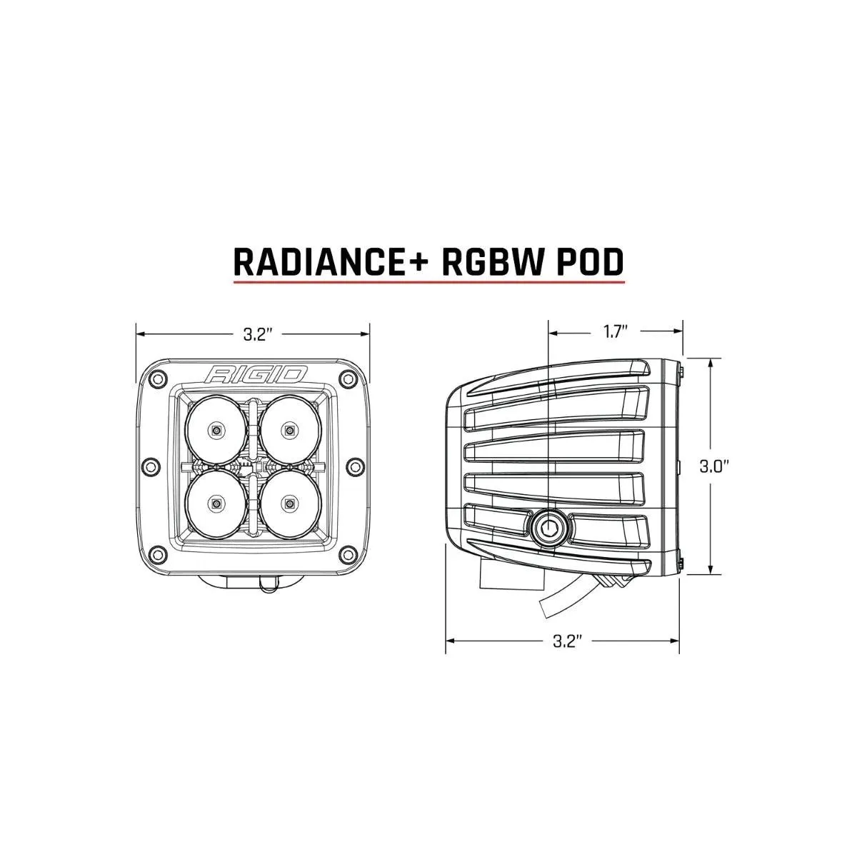 Rigid Industries RADIANCE POD Lights SURFACE MOUNT (SOLD IN PAIRS) - Image 11