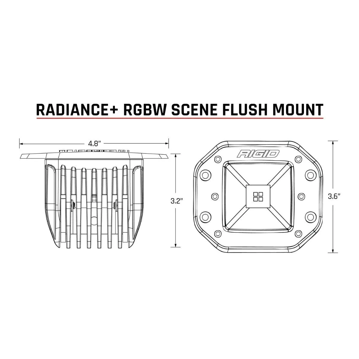 Rigid Industries RADIANCE POD Lights SURFACE MOUNT (SOLD IN PAIRS) - Image 12